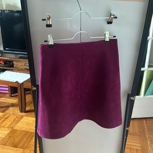 Purple Zara size small suede effect mini skirt